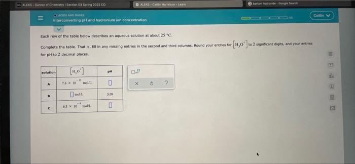 Solved ALEKS Survey of Chemistry section foring 2032 CD Chegg