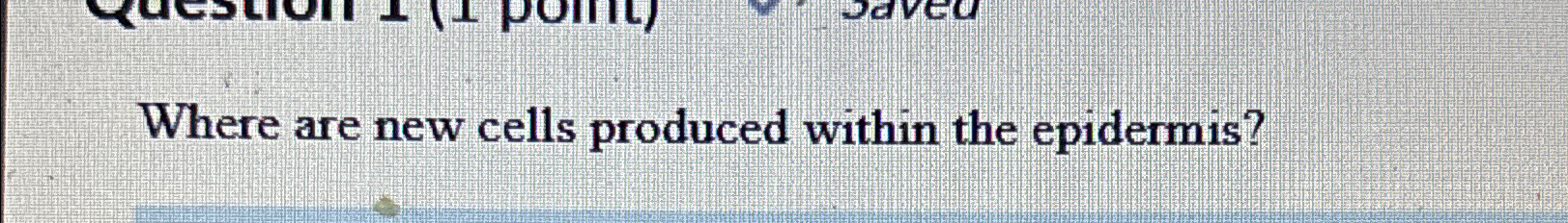 Solved Where are new cells produced within the epidermis? | Chegg.com
