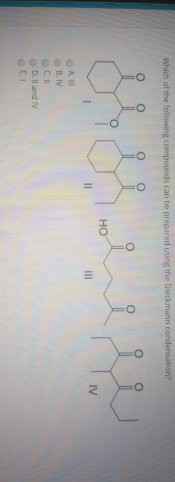 Solved Which of the following compounds can be prepared | Chegg.com