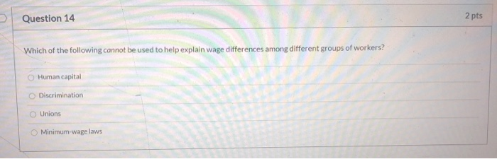 Solved Question 14 2 pts Which of the following cannot be | Chegg.com