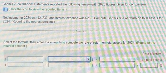 Solved Godhi S 2024 Financial Statements Reported The Chegg Com   Image