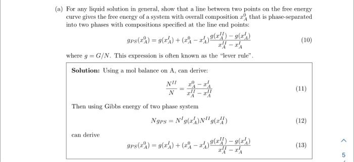 Solved 3. Consider a binary system of A and B components. | Chegg.com