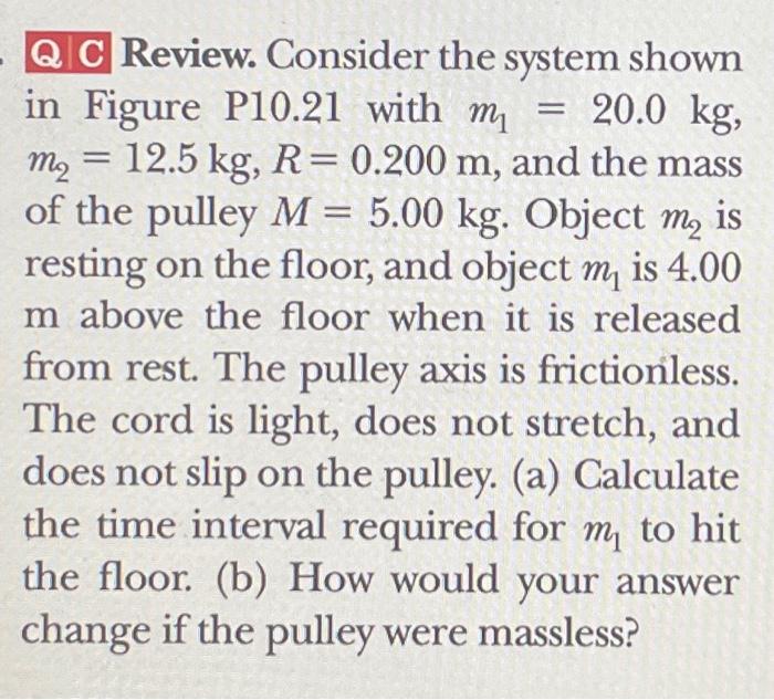 Solved Q C Review. Consider the system shown in Figure | Chegg.com
