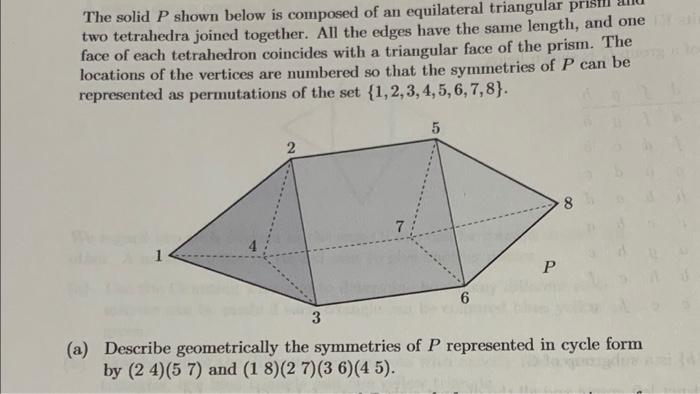 Solved The solid P shown below is composed of an equilateral | Chegg.com