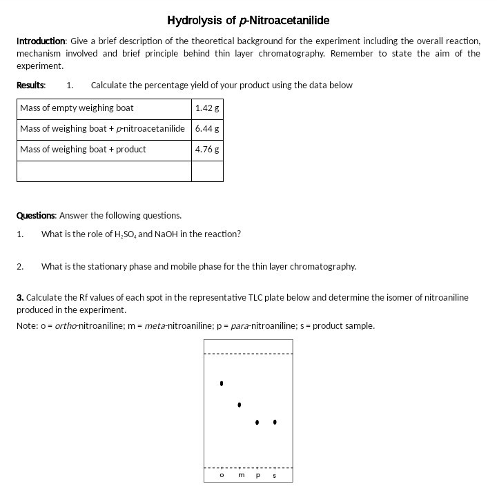 para nitroacetanilide