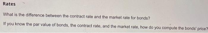 Solved What is the difference between the contract rate and | Chegg.com