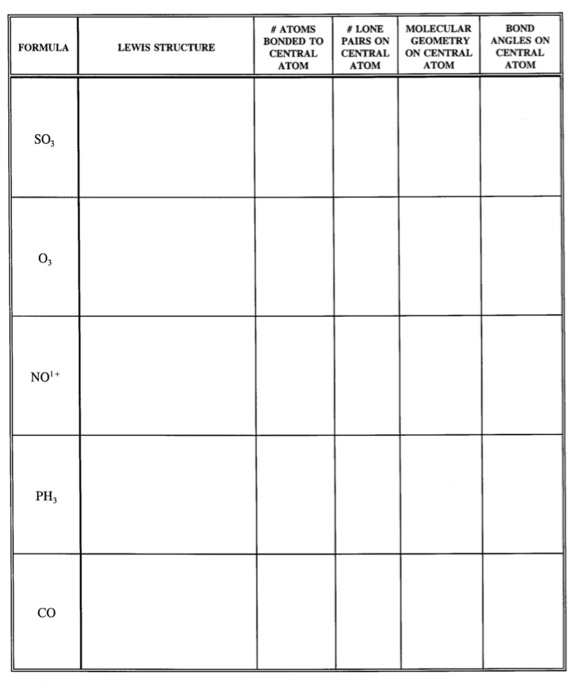Solved QUESTIONS 1. Draw the Lewis structure for each of the | Chegg.com