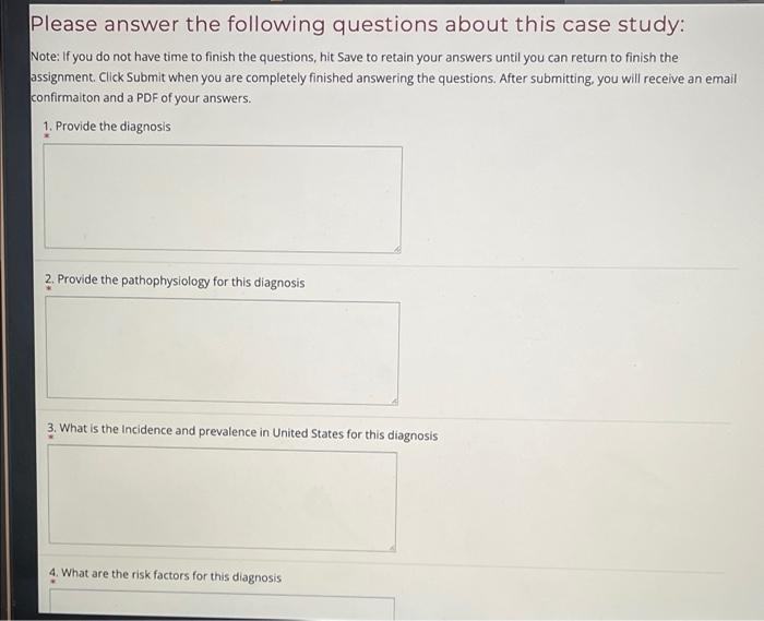 Solved Case Study 17.1 History Of Present Illness: Patient | Chegg.com