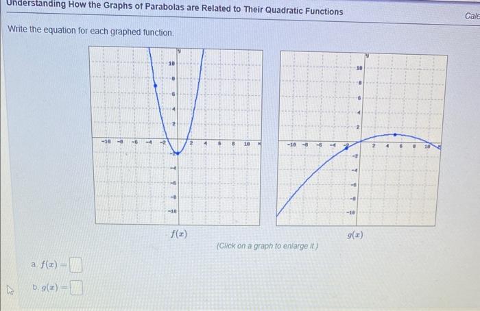 Solved Write The Equation For Each Graphed Function. (Cllck | Chegg.com