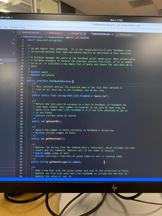 TextBook. java - This class manages a collection of | Chegg.com