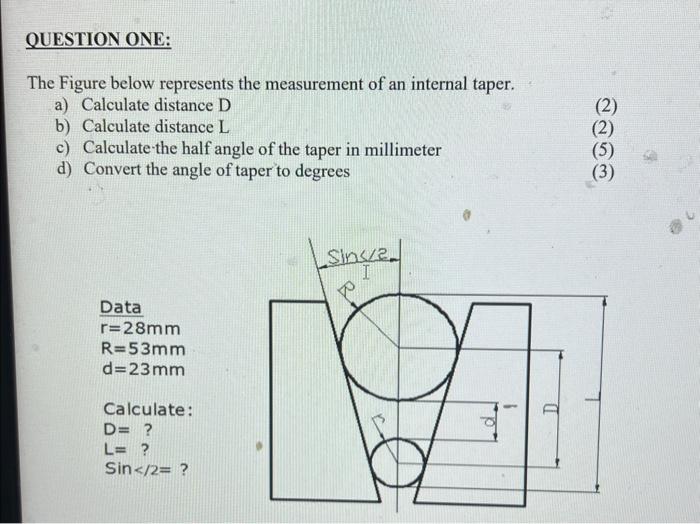 Solved QUESTION ONE The Figure below represents the