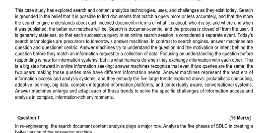 Solved This case study has explored search and content | Chegg.com