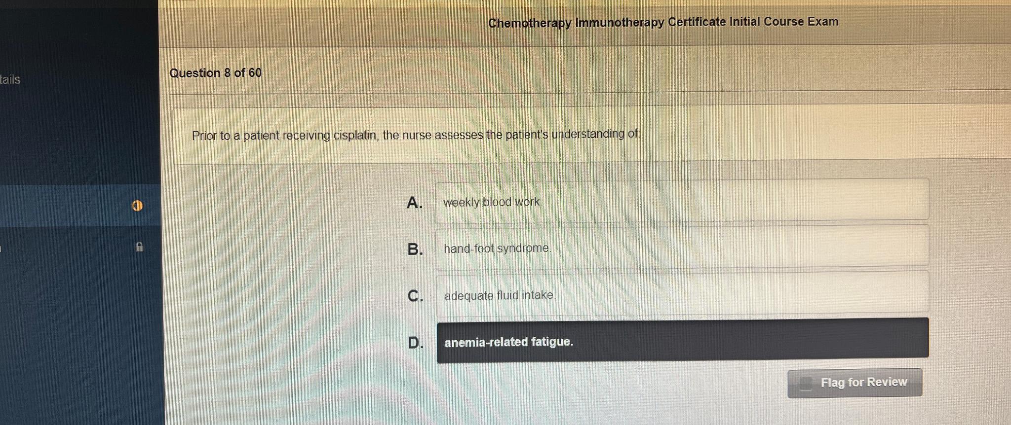 Solved Chemotherapy Immunotherapy Certificate Initial Course | Chegg.com