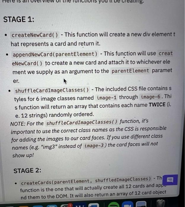 Solved function createNewCard() \{ I/ Step 1: Create a new | Chegg.com