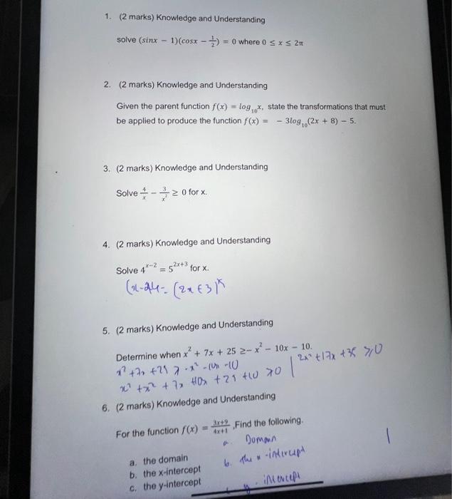 solved-1-2-marks-knowledge-and-understanding-solve-sinx-chegg