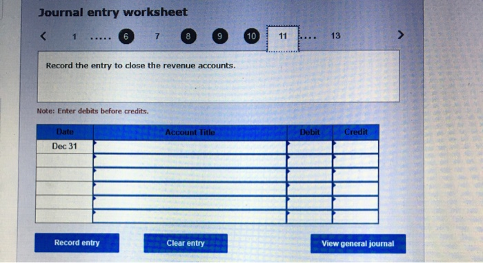 Solved: Journal Entry Worksheet
