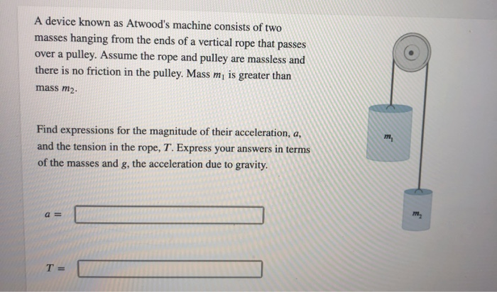 Solved Two Blocks With Masses M And M Are Connected By A | Chegg.com