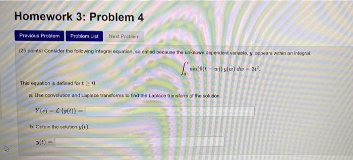 Solved Homework 3: Problem 4 Previous Problem Problem List | Chegg.com