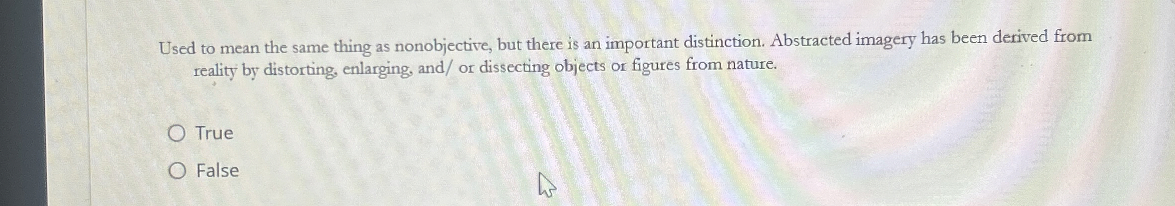 Solved Used to mean the same thing as nonobjective, but | Chegg.com