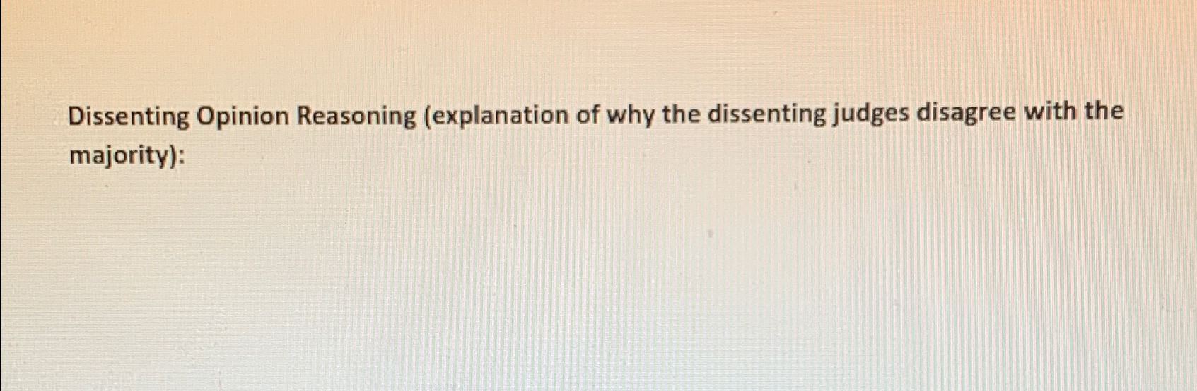 Dissenting opinion outlet