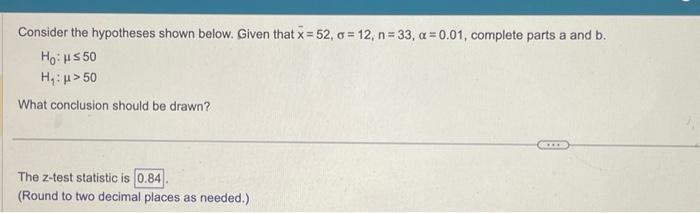 Solved Consider The Hypotheses Shown Below. Given That | Chegg.com