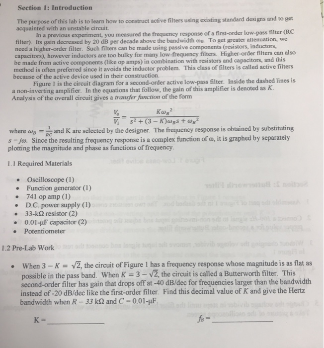 Solved Section 1: Introduction The purpose of this lab is to | Chegg.com
