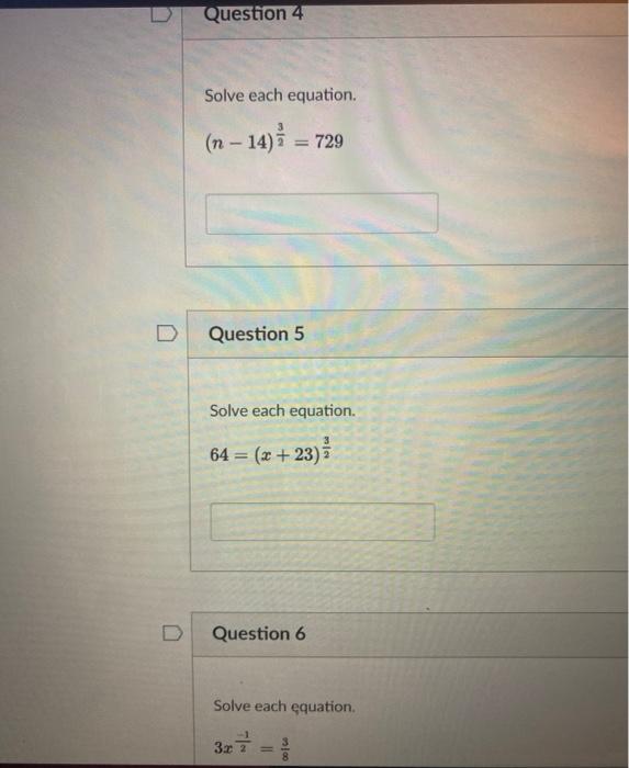 Solved Question 1 Solve each equation. 2. (81p) 1458 | Chegg.com