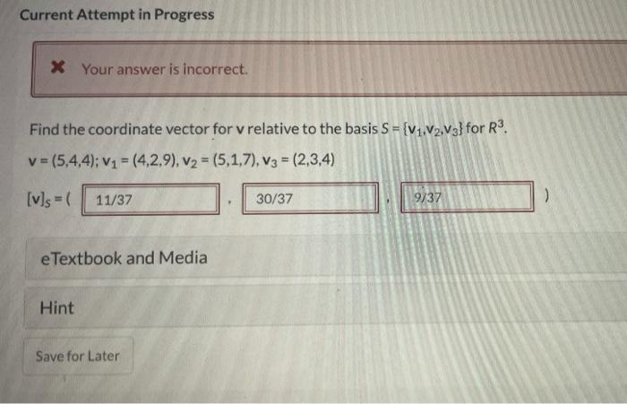 Solved Current Attempt In Progress * Your Answer Is | Chegg.com