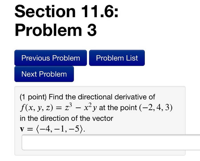 Solved Section 11.6: Problem 3 Previous Problem Problem List | Chegg.com
