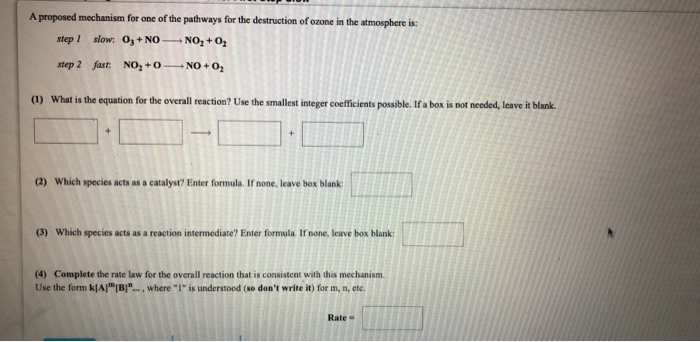 Solved A proposed mechanism for one of the pathways for the | Chegg.com