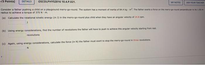 Solved 3 Points] Details Oscolphys2016 10 4 P 021 My