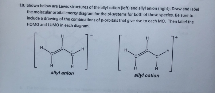 Allyl Cation Molecular Orbital Diagram 6107