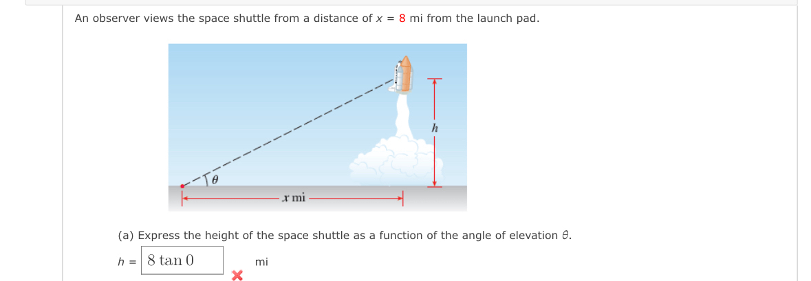 Solved An observer views the space shuttle from a distance | Chegg.com