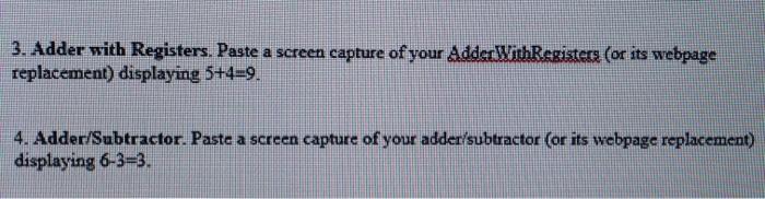 3. Adder with Registers. Paste a screen capture of | Chegg.com
