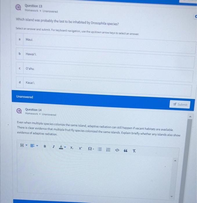 Solved Biogeography Online Lab Exercise The map below
