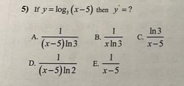 y = log_3 x 5 )- 1