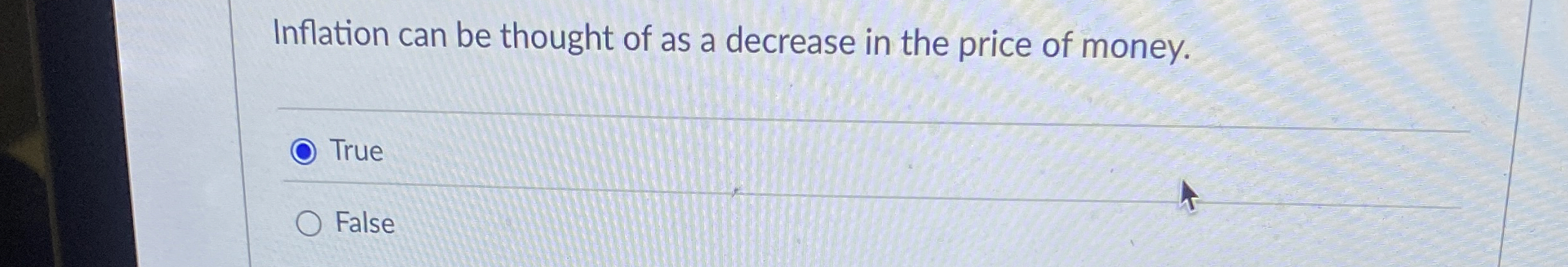 Solved Inflation can be thought of as a decrease in the | Chegg.com