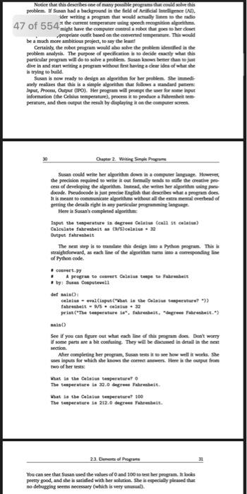 Solved Section 2.2 of the text shows a program to convert | Chegg.com