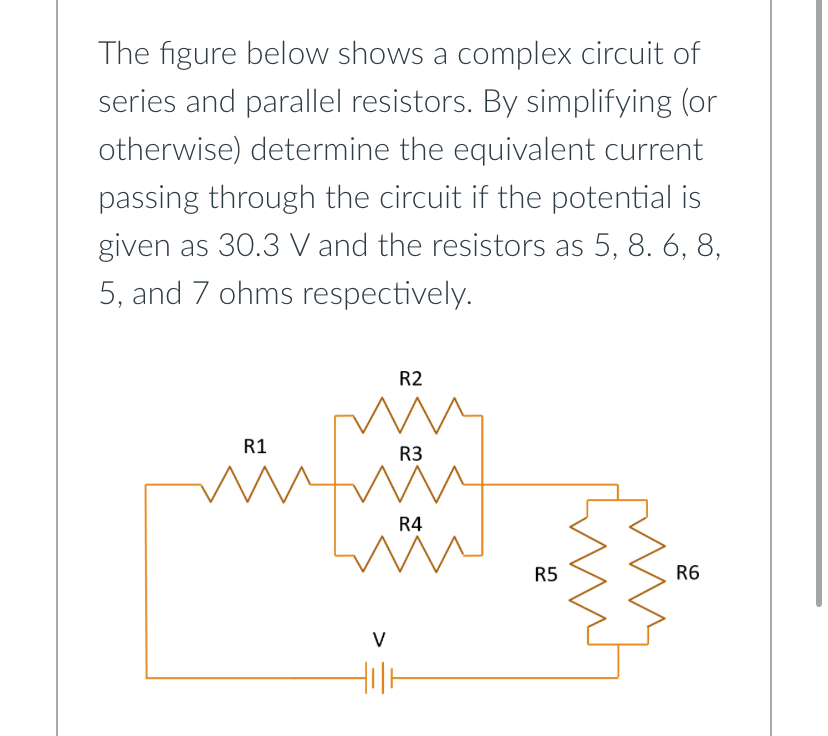 Solved The figure below shows a complex circuit of series | Chegg.com