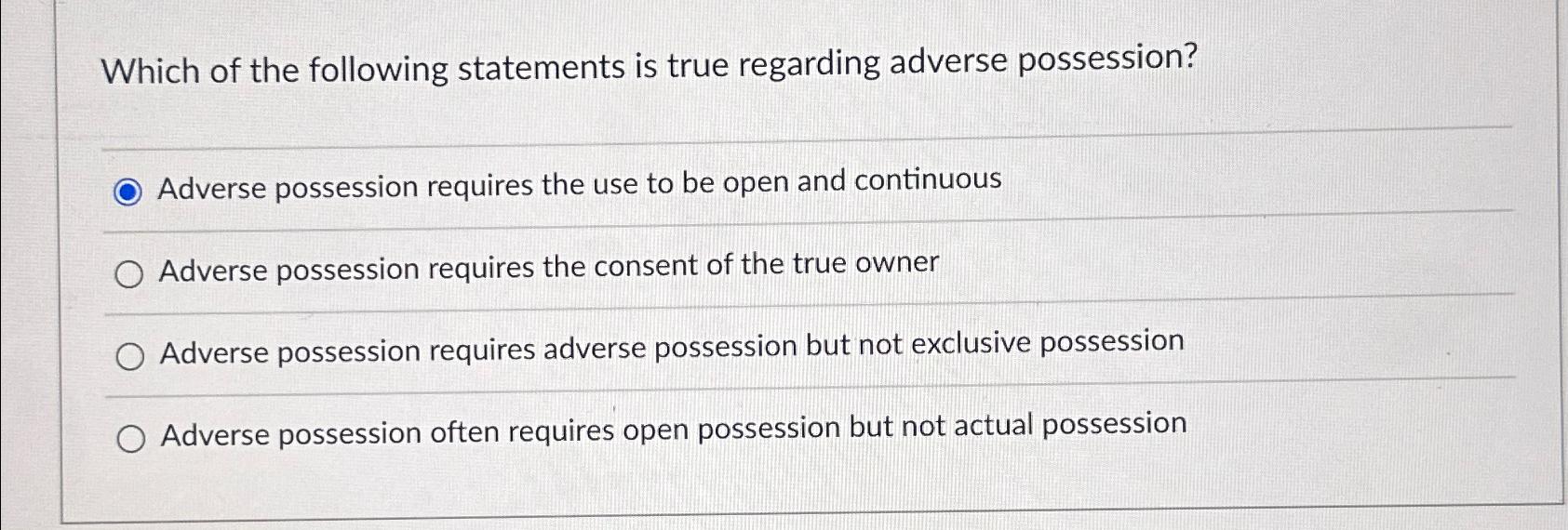 Solved Which of the following statements is true regarding | Chegg.com