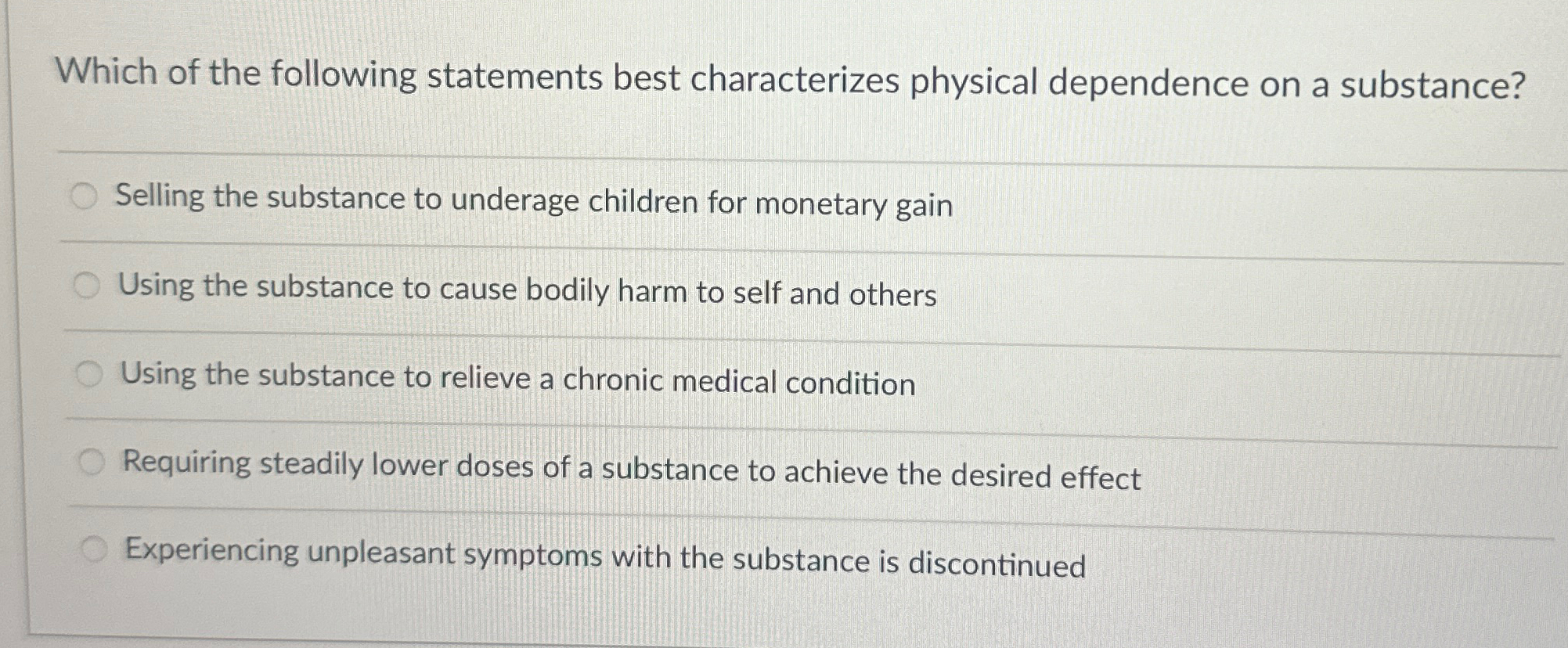 Solved Which Of The Following Statements Best Characterizes | Chegg.com