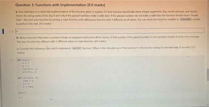Solved please answer the questions using function headers, | Chegg.com