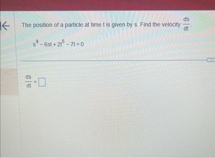 Solved The position of a particle at time t is given by s. | Chegg.com