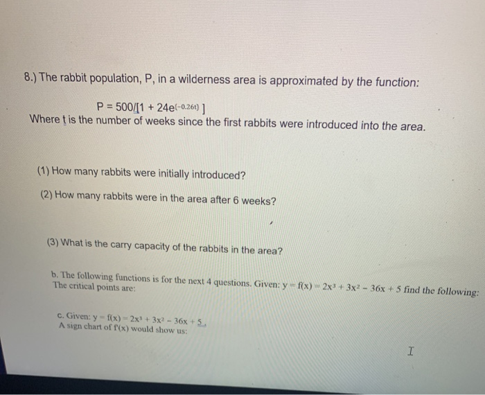 rabbits in forest problem (c++, java, python) Images... Solved 8.) The rabbit population, P, in a wilderness area is | Chegg.com