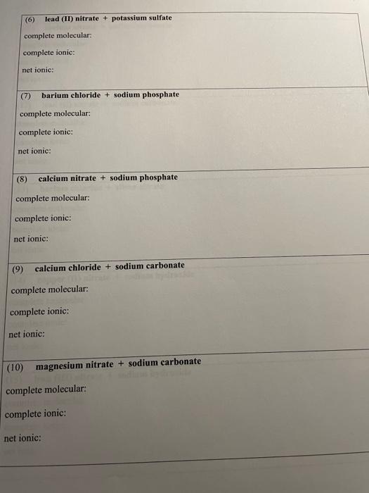 Solved lead (II) nitrate + potassium sulfate complete