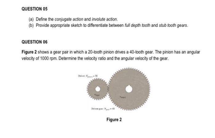 QUESTION 05 (a) Define the conjugate action and | Chegg.com