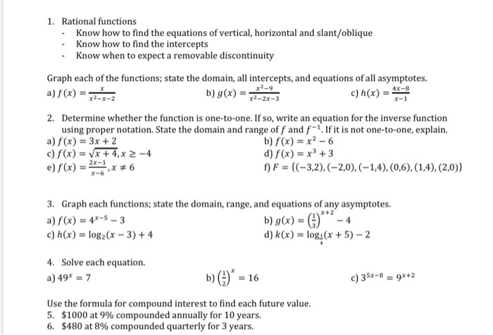 How to find domain and range of a rational equation using inverse