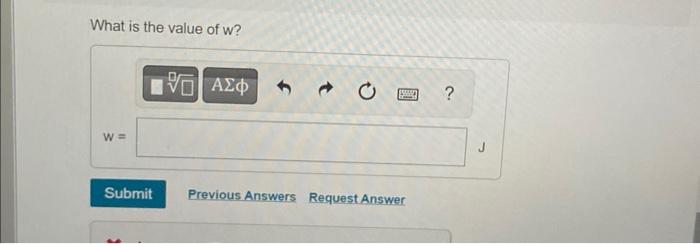 What is the value of \( w \) ?