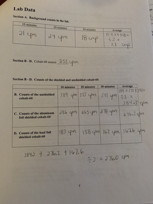 Laboratory Exercise 11 Radioactivity And Shielding...