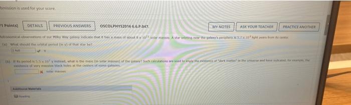 1 Points Details Previous Answers Oscolphys2016